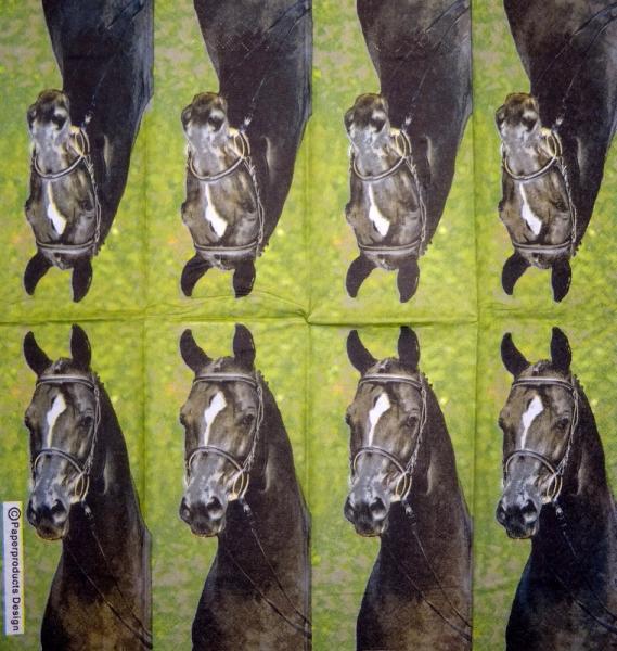 093 Horses - 4-ply - Sniff - Handkerchief